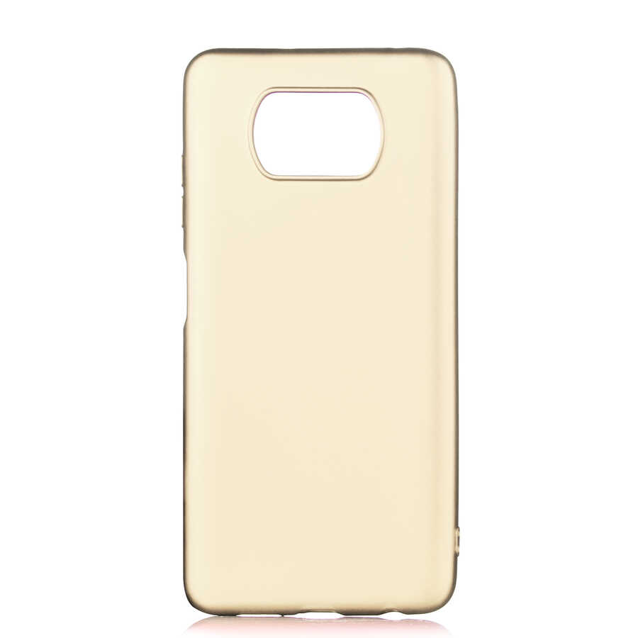 Xiaomi Uyumlu  Poco X3 Kılıf Zore Premier Silikon Kapak-Gold