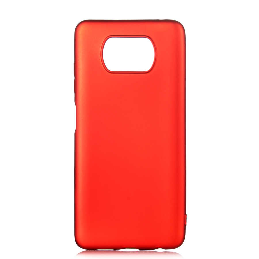 Xiaomi Uyumlu  Poco X3 Kılıf Zore Premier Silikon Kapak-Kırmızı