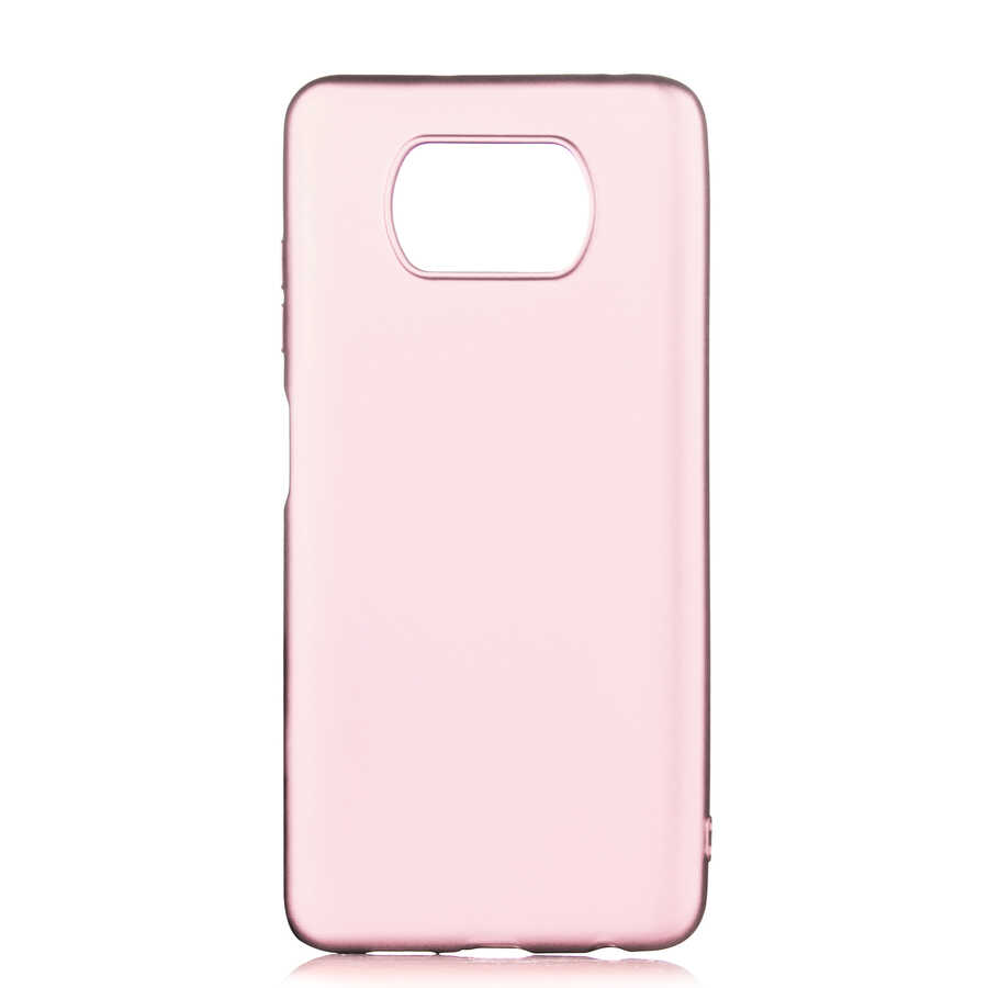 Xiaomi Uyumlu  Poco X3 Kılıf Zore Premier Silikon Kapak-Rose gold