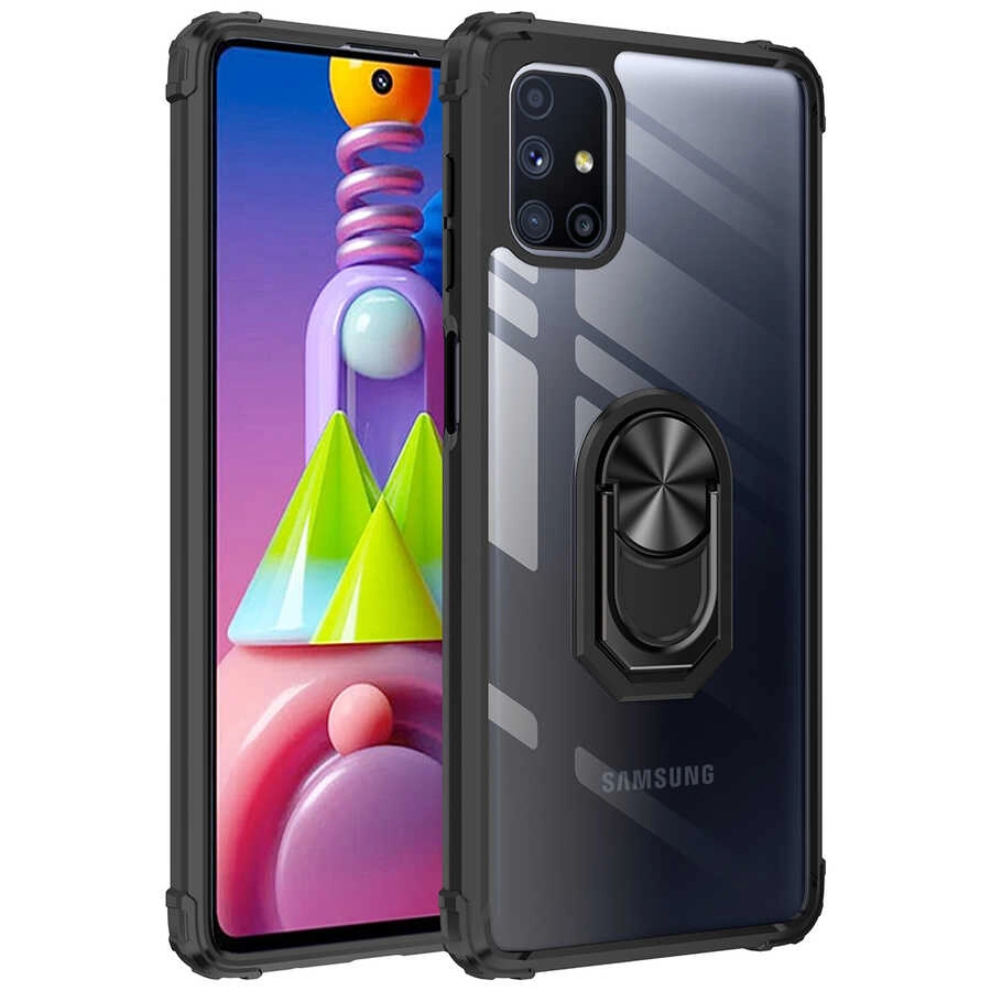 Galaxy Uyumlu M51 Kılıf Zore Mola Kapak-Siyah