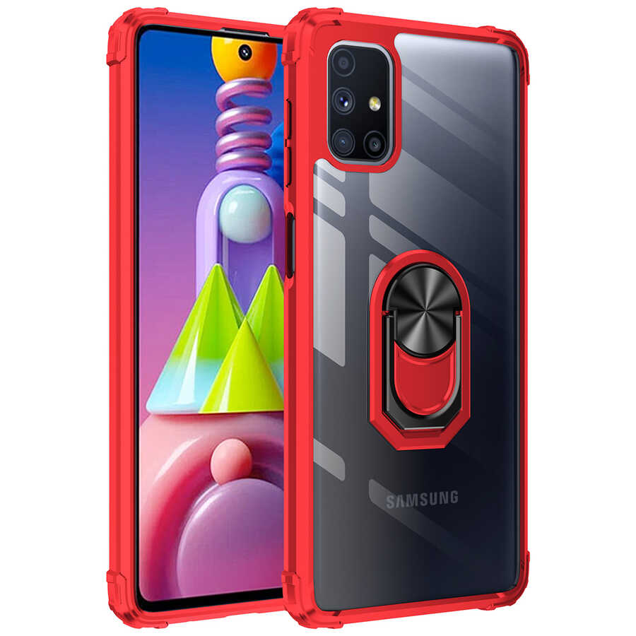 Galaxy Uyumlu M51 Kılıf Zore Mola Kapak-Kırmızı