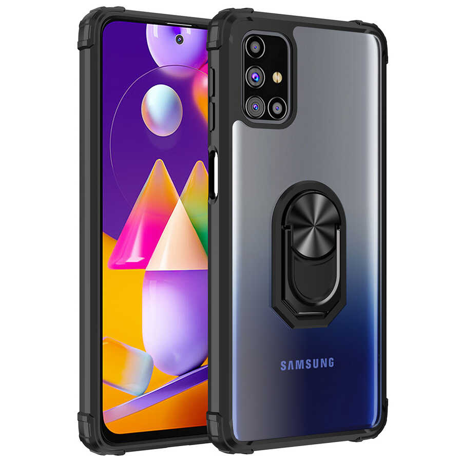 Galaxy Uyumlu M31S Kılıf Zore Mola Kapak-Siyah