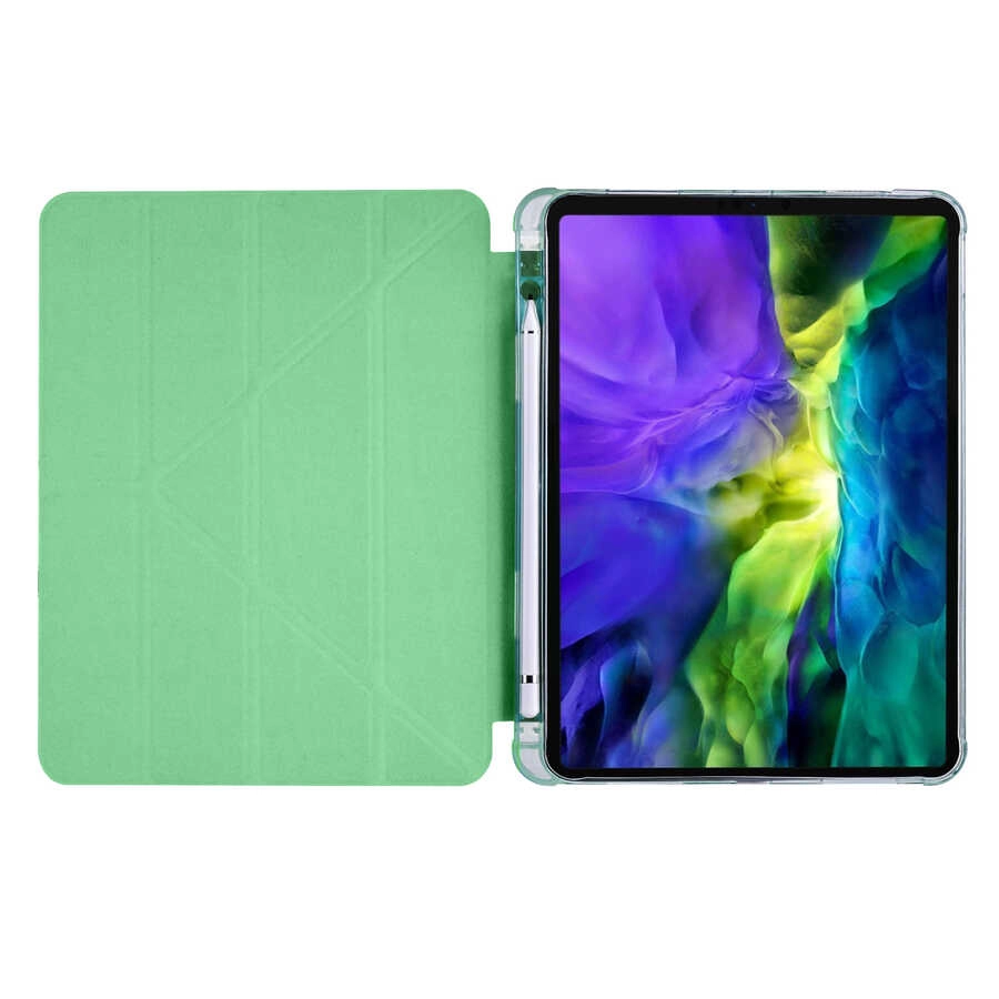 iPad Uyumlu Pro 11 2020 (2.Nesil) Kılıf Zore Tri Folding Kalem Bölmeli Standlı Kılıf