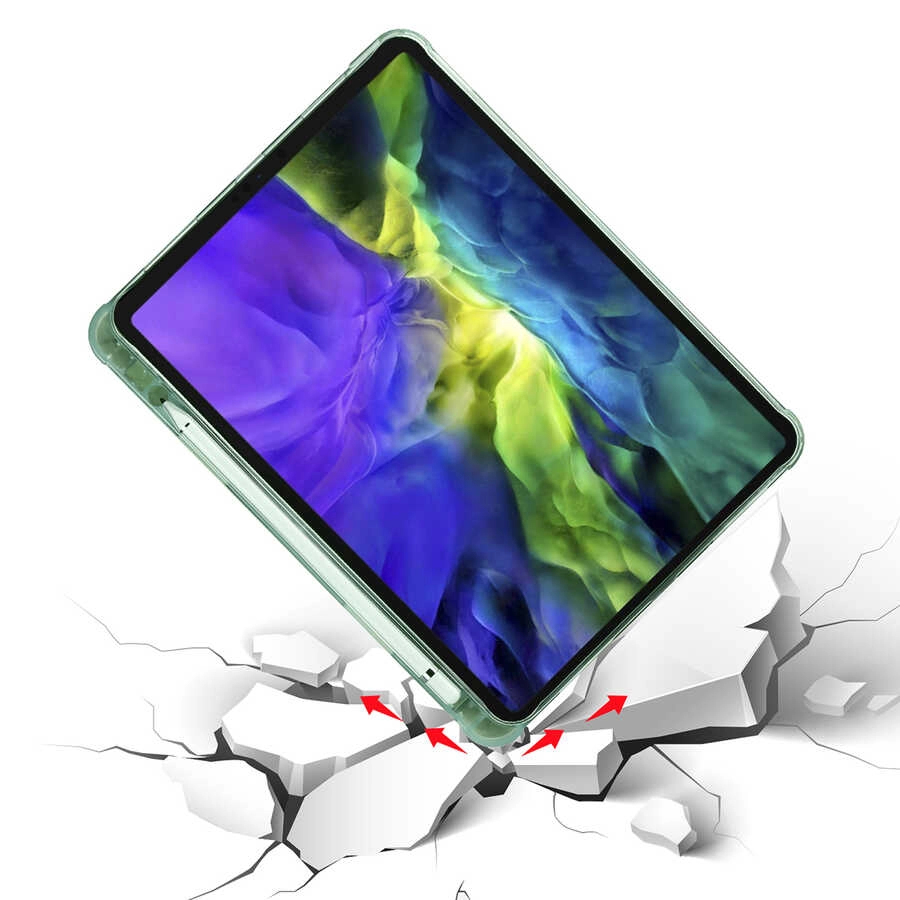 iPad Uyumlu Pro 11 2020 (2.Nesil) Kılıf Zore Tri Folding Kalem Bölmeli Standlı Kılıf