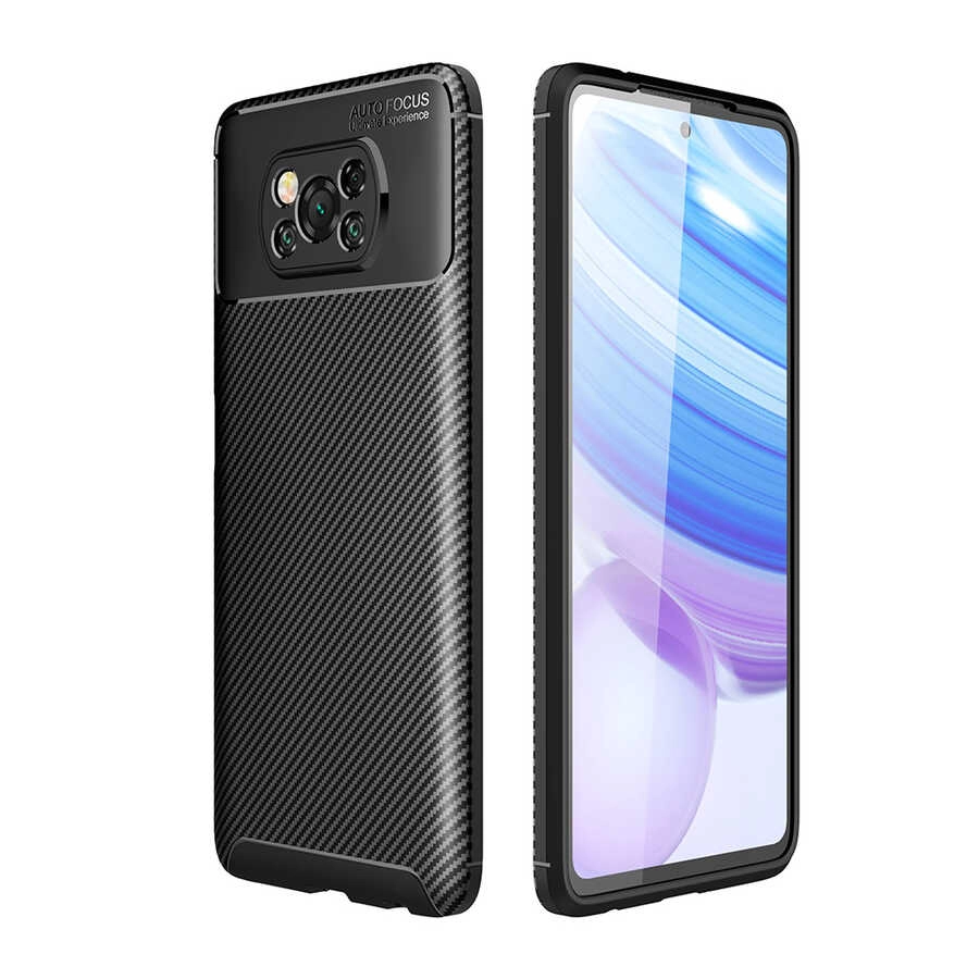 Xiaomi Uyumlu  Poco X3 Kılıf Zore Negro Silikon Kapak-Siyah