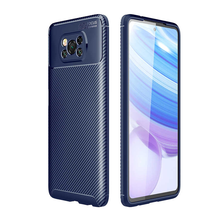 Xiaomi Uyumlu  Poco X3 Kılıf Zore Negro Silikon Kapak-Lacivert