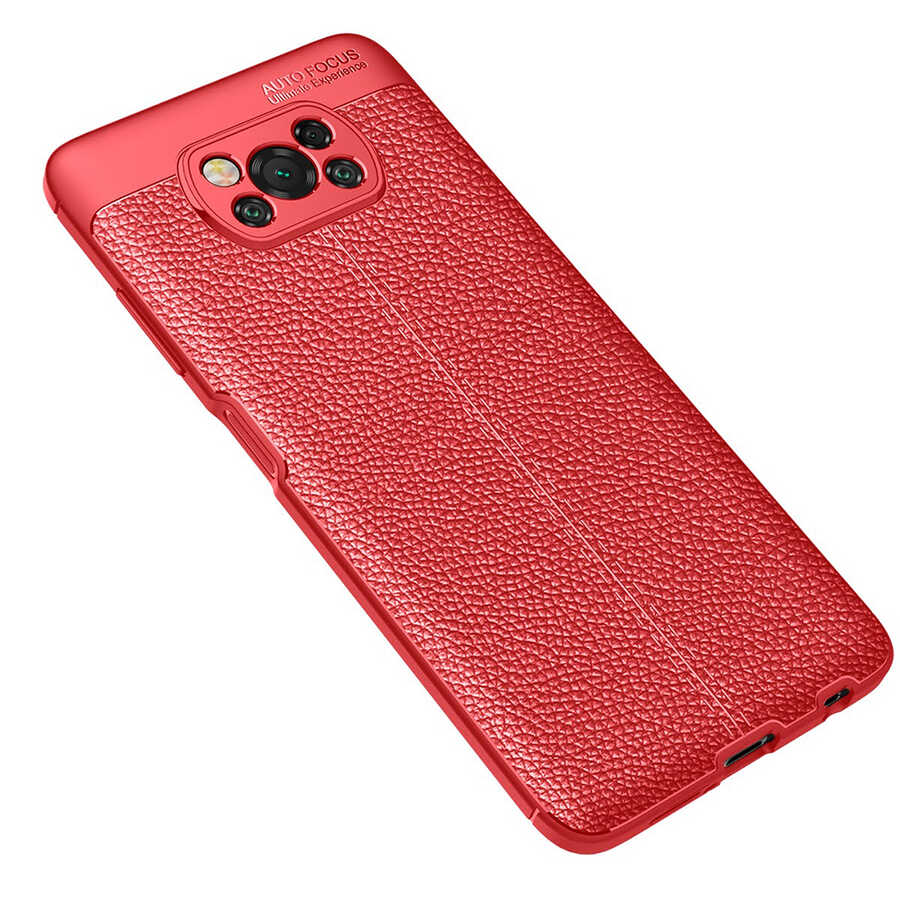 Xiaomi Uyumlu  Poco X3 Kılıf Zore Niss Silikon Kapak-Kırmızı