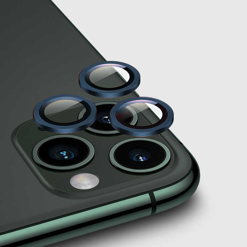 iPhone Uyumlu 12 Pro Zore CL-02 Kamera Lens Koruyucu-Lacivert