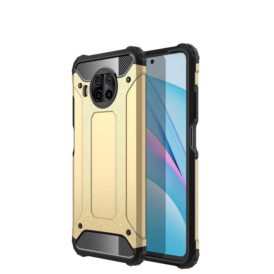 Xiaomi Uyumlu  Mi 10T Lite 5G Kılıf Zore Crash Silikon Kapak-Gold