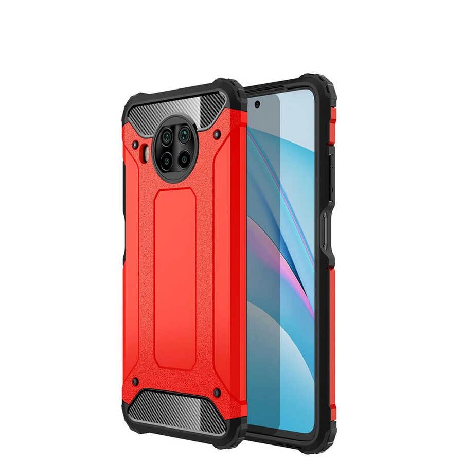 Xiaomi Uyumlu  Mi 10T Lite 5G Kılıf Zore Crash Silikon Kapak-Kırmızı