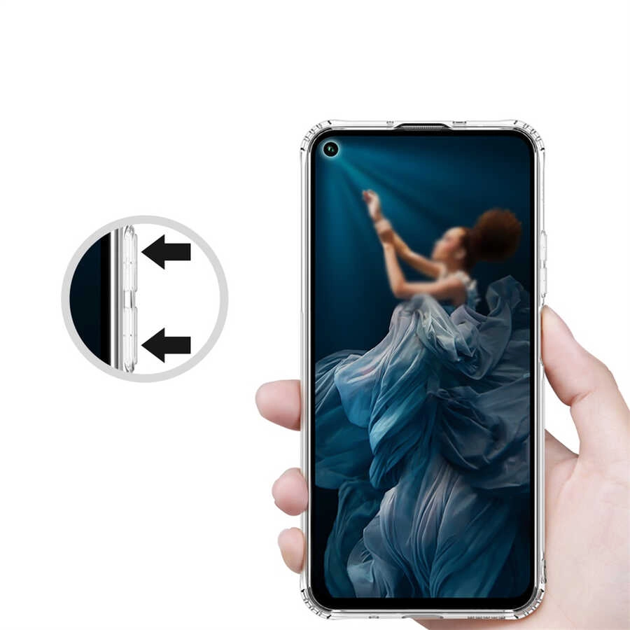 Huawei Uyumlu Nova 5T Kılıf Zore Nitro Toz Korumalı Shock Silikon