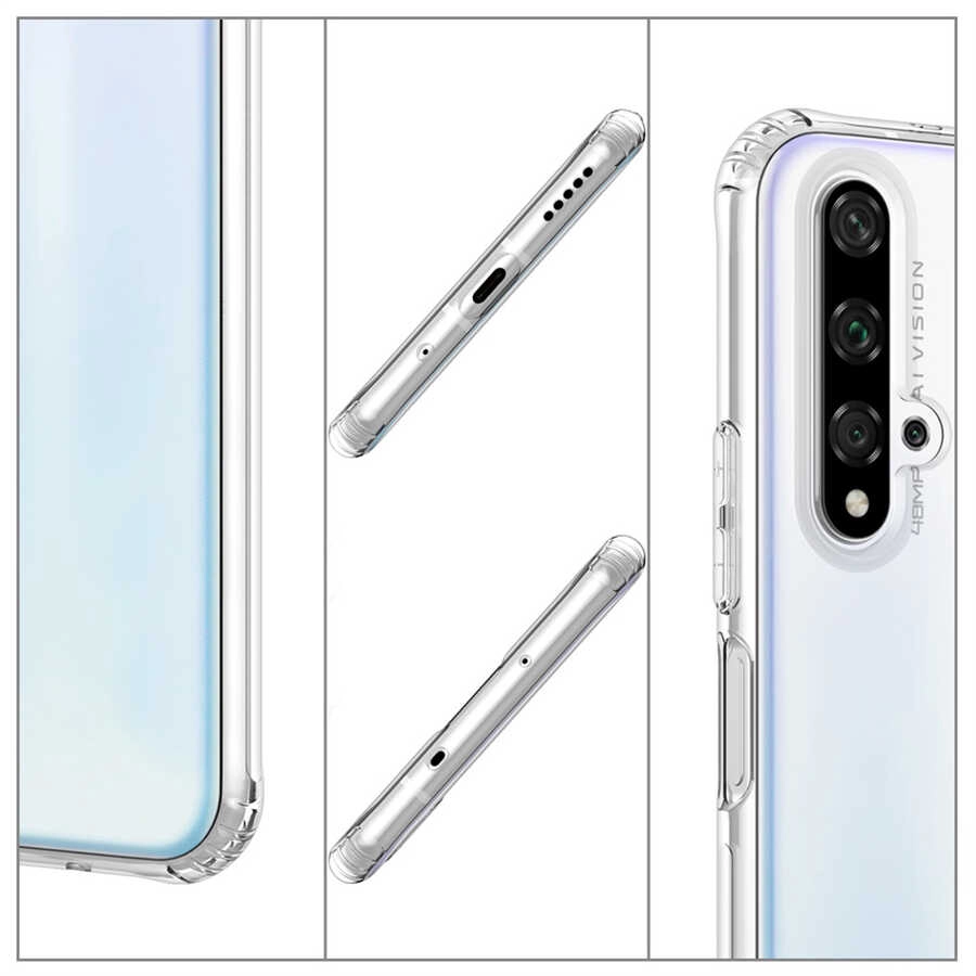 Huawei Uyumlu Nova 5T Kılıf Zore Nitro Toz Korumalı Shock Silikon