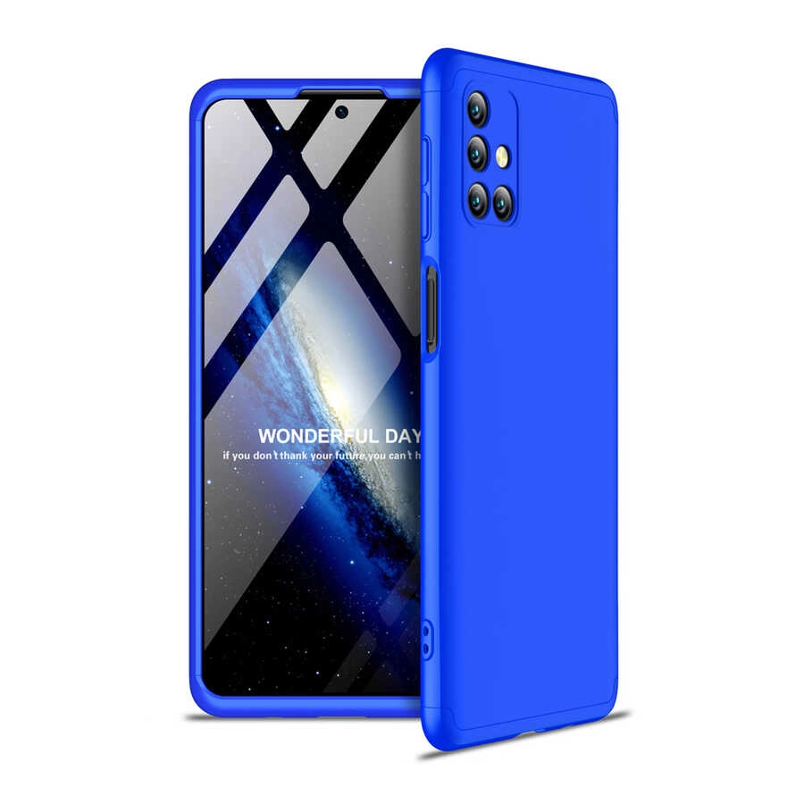 Galaxy Uyumlu M31S Kılıf Zore Ays Kapak-Mavi