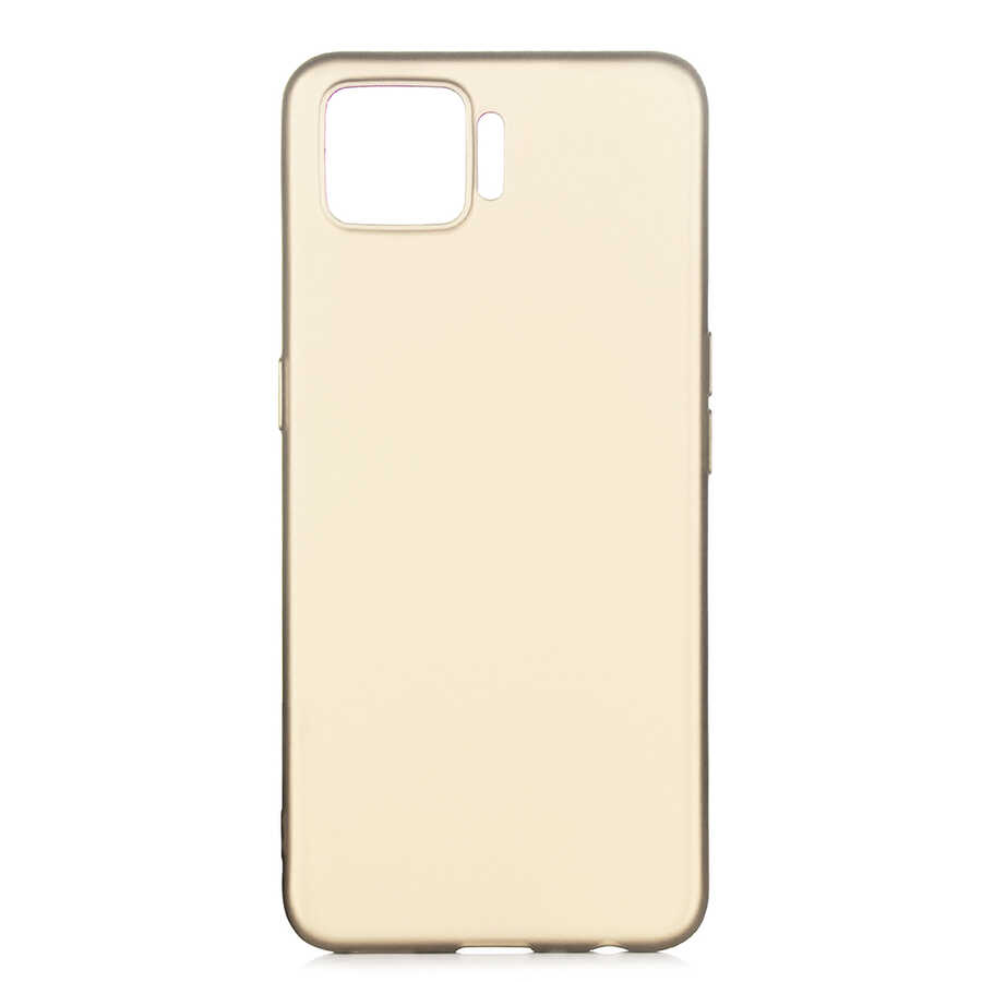 Oppo A73 Kılıf Zore Premier Silikon Kapak-Gold