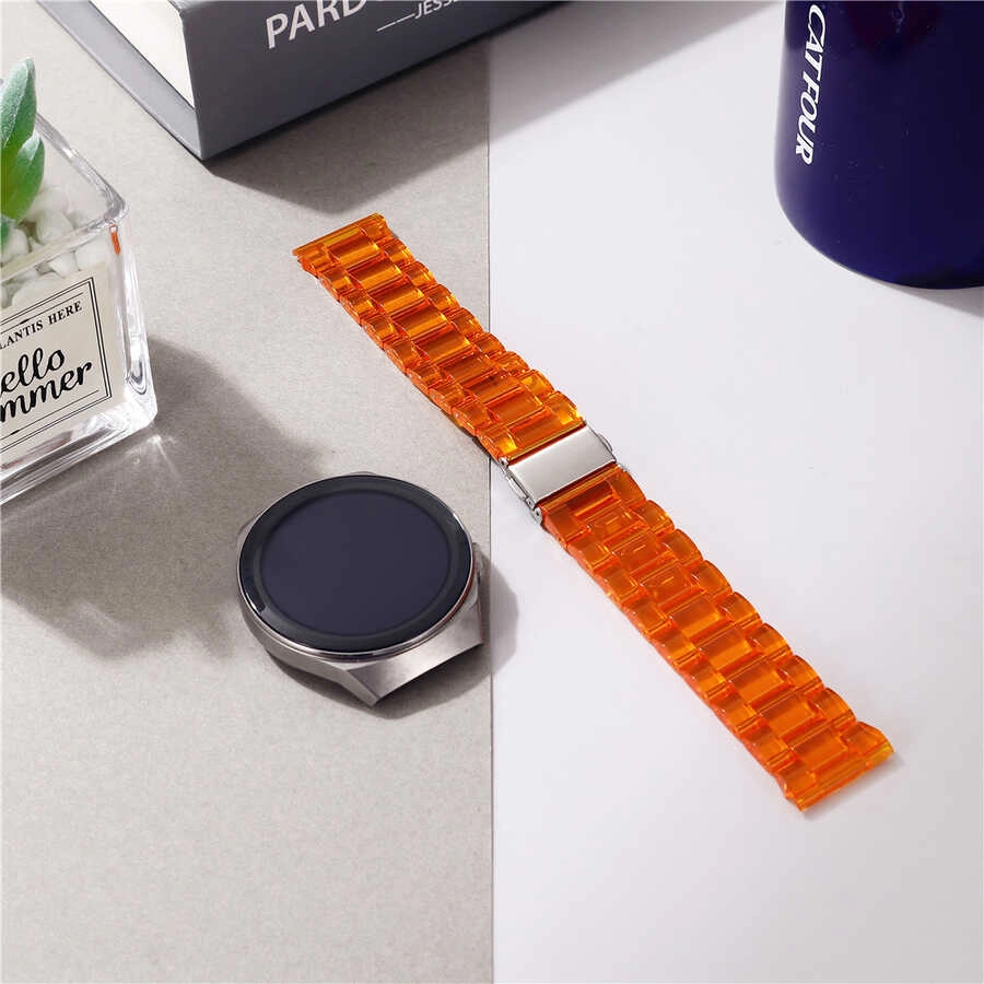 Xiaomi Uyumlu  Amazfit Pace KRD-27 22mm Kordon-Turuncu