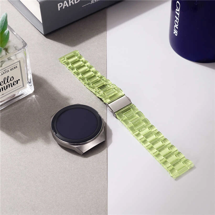 Galaxy Uyumlu Watch 46mm KRD-27 22mm Kordon-Sarı