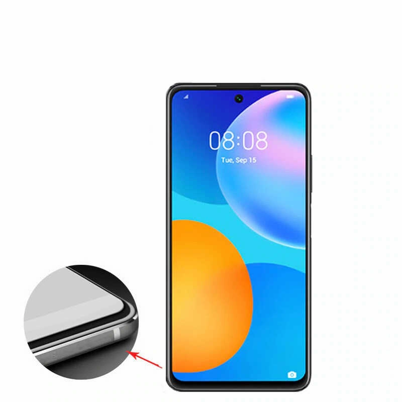 Huawei Uyumlu P Smart 2021 Zore Kenarları Kırılmaya Dayanıklı Cam Ekran Koruyucu