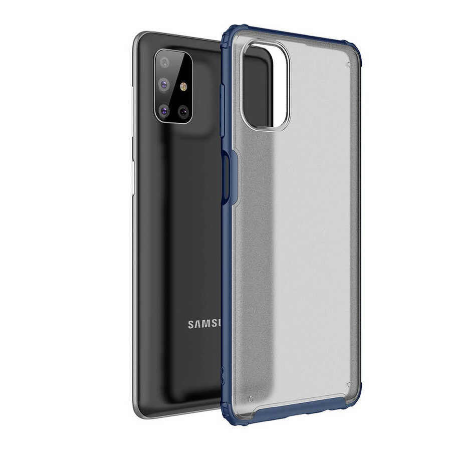 Galaxy Uyumlu M51 Kılıf Zore Volks Kapak-Lacivert