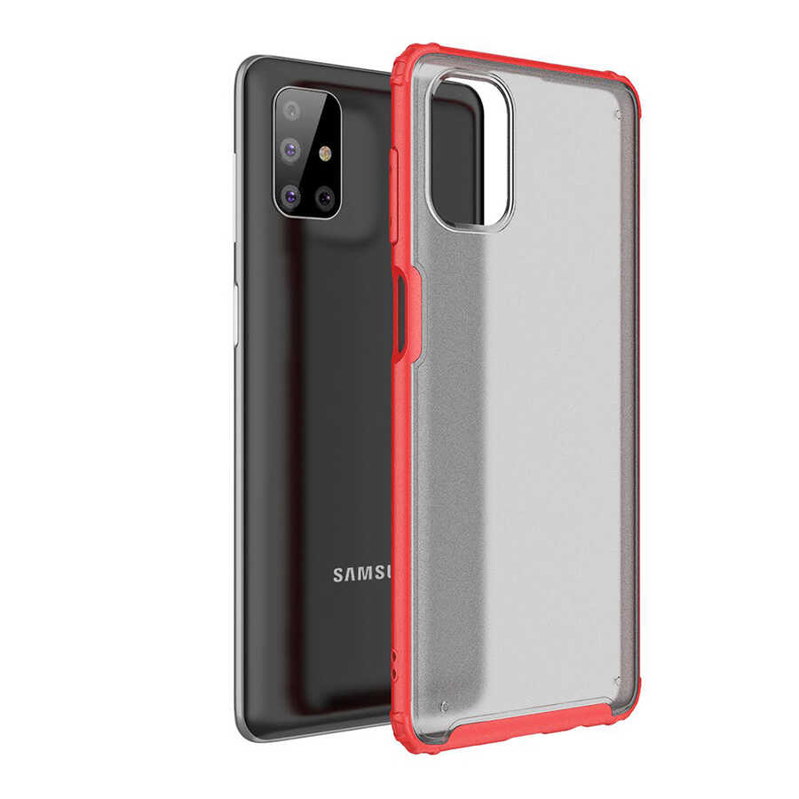 Galaxy Uyumlu M51 Kılıf Zore Volks Kapak-Kırmızı