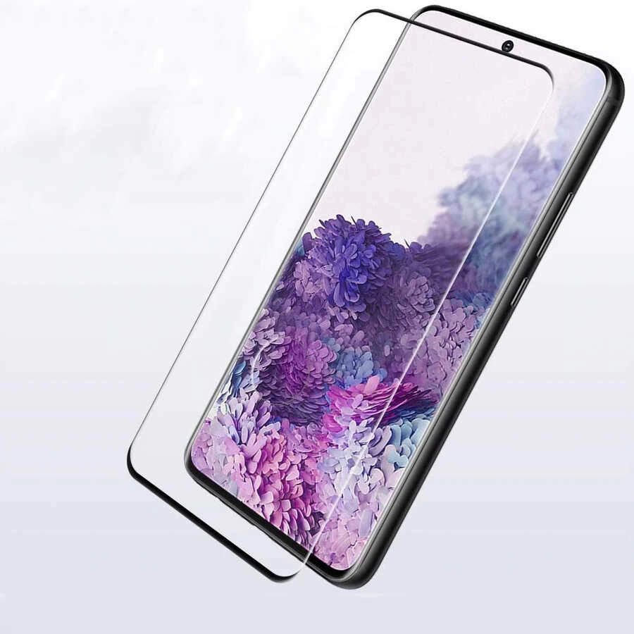 Galaxy Uyumlu S10 Plus Zore Kavisli Full Yapışkanlı Cam Ekran Koruyucu