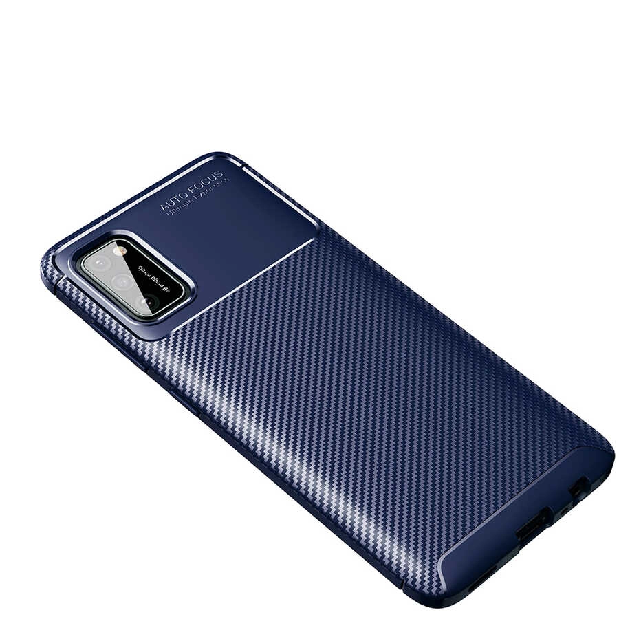 Galaxy Uyumlu A02S Kılıf Zore Negro Silikon Kapak-Lacivert
