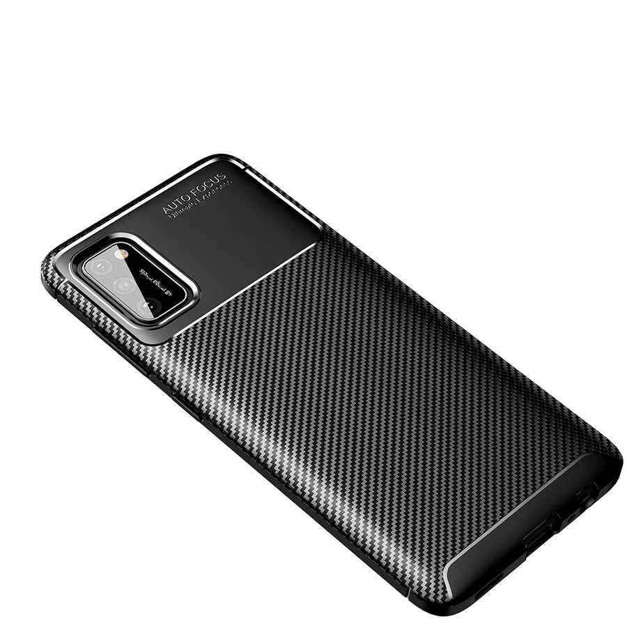 Galaxy Uyumlu A02S Kılıf Zore Negro Silikon Kapak-Siyah