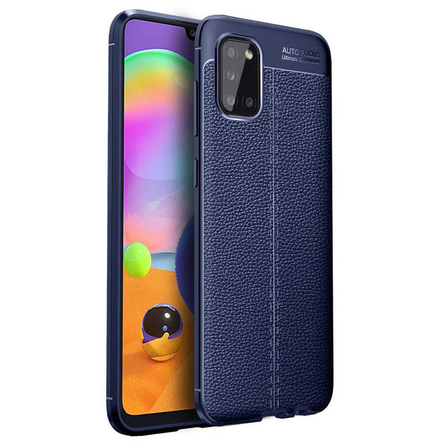 Galaxy Uyumlu A02S Kılıf Zore Niss Silikon Kapak-Lacivert
