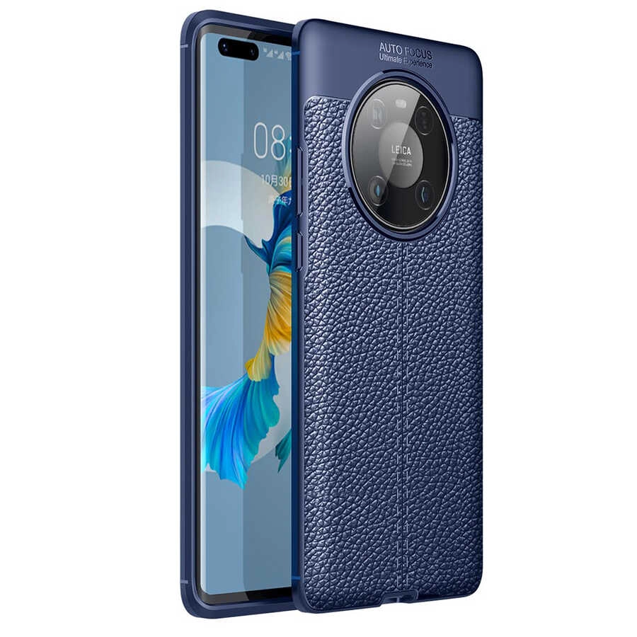 Huawei Uyumlu Mate 40 Pro Kılıf Zore Niss Silikon Kapak-Lacivert