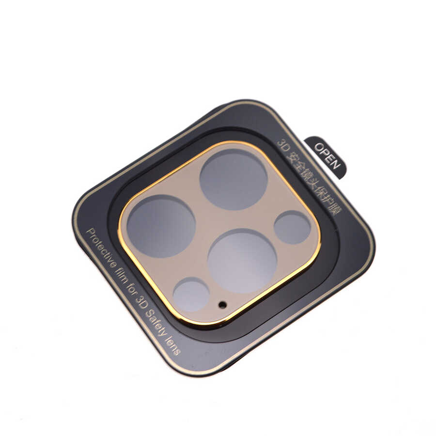 iPhone Uyumlu 12 Pro Max Zore Kamera Koruyucu-Gold