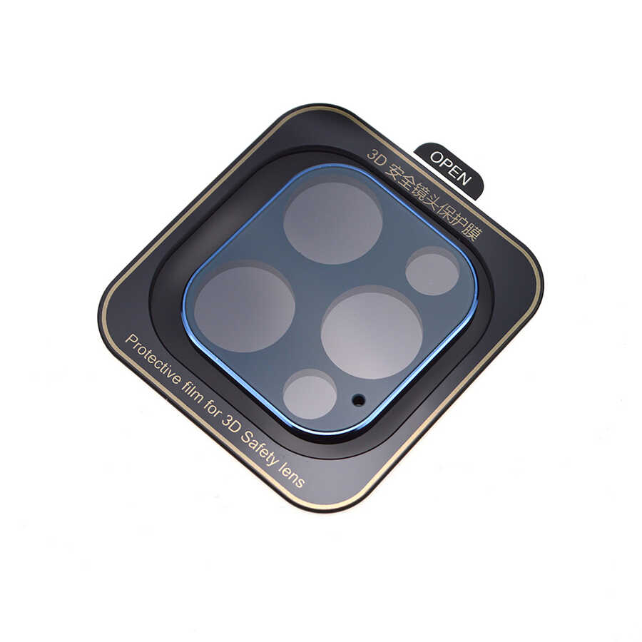 iPhone Uyumlu 12 Pro Max Zore Kamera Koruyucu-Mavi