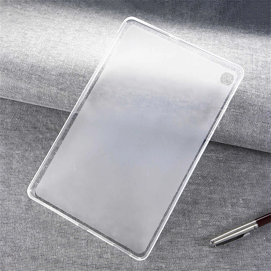 Galaxy Uyumlu Tab A7 10.4 T500 2020 Kılıf Zore Tablet Süper Silikon Kapak-Renksiz