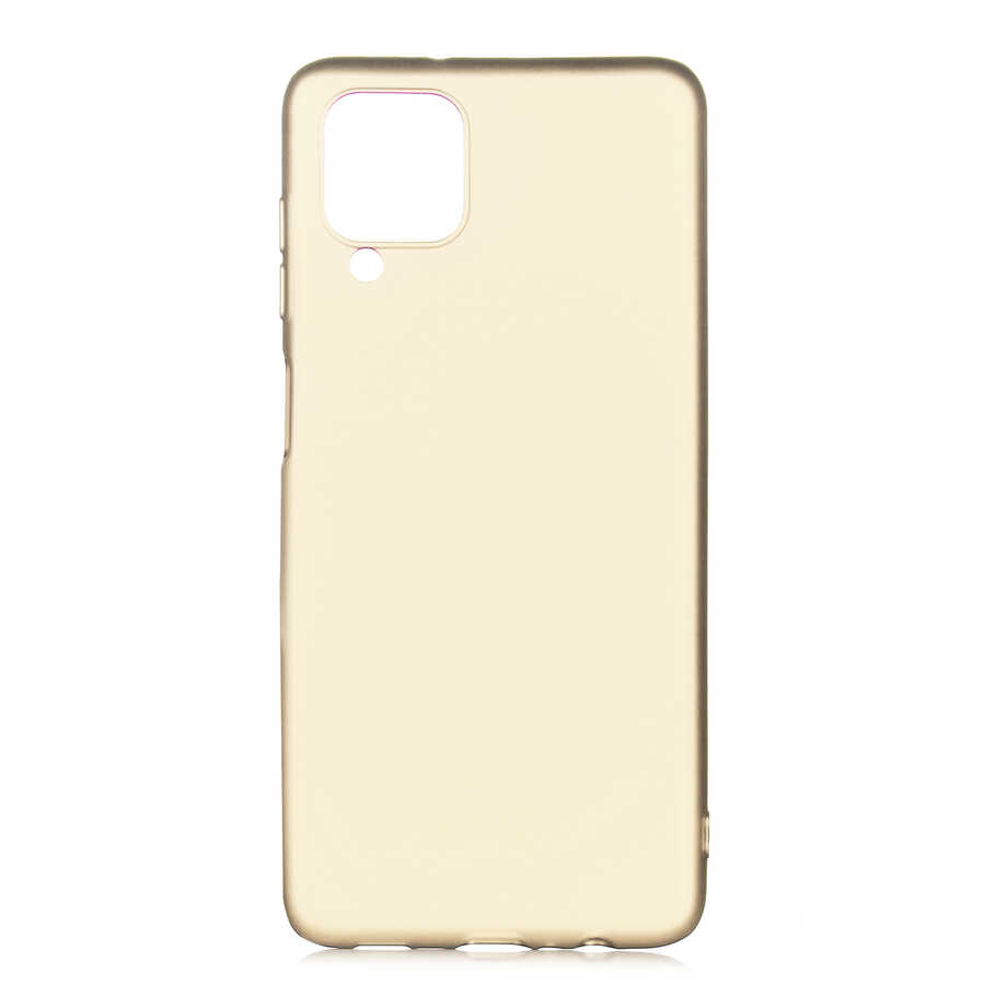 Galaxy Uyumlu A12 Kılıf Zore Premier Silikon Kapak-Gold
