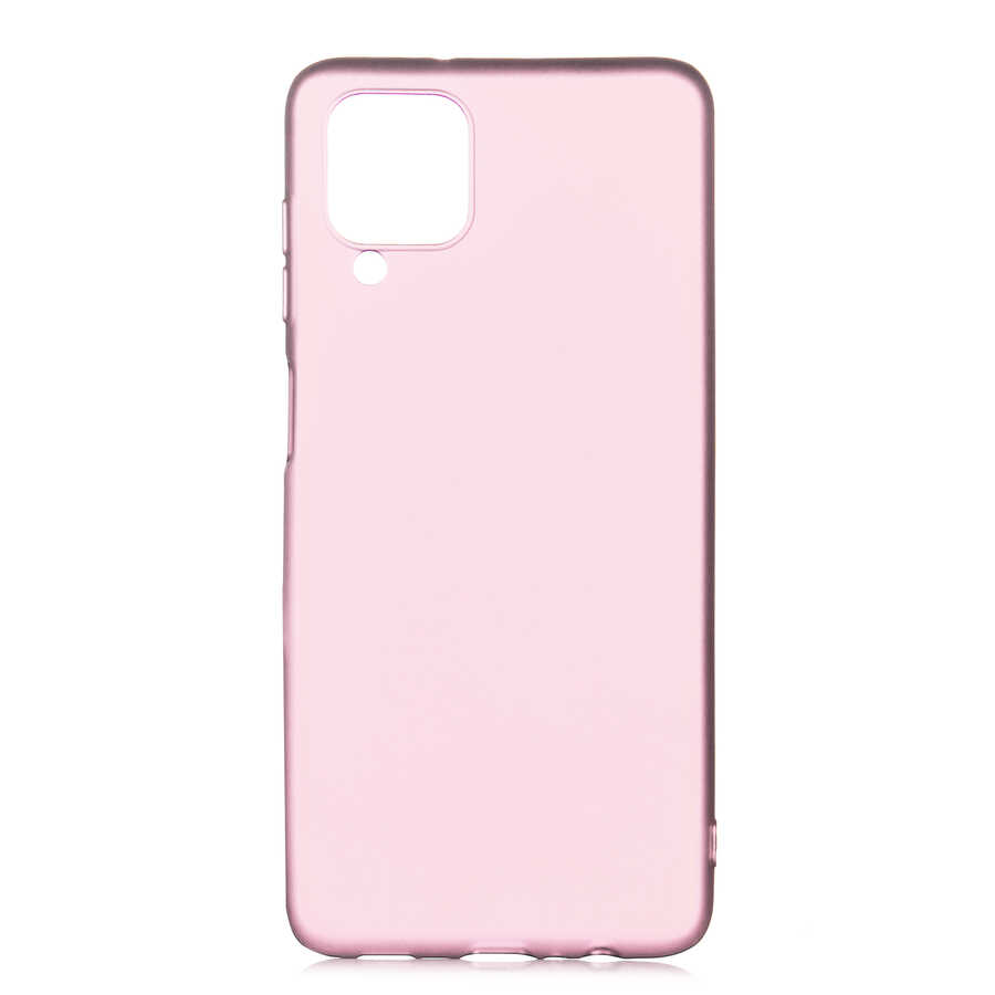 Galaxy Uyumlu A12 Kılıf Zore Premier Silikon Kapak-Rose gold