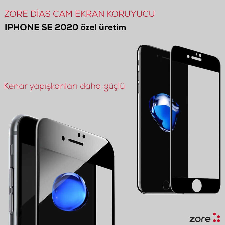 iPhone Uyumlu SE 2020 Zore Dias Cam Ekran Koruyucu