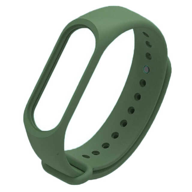 Xiaomi Uyumlu  Mi Band 4 Silikon Kordon-Koyu yeşil