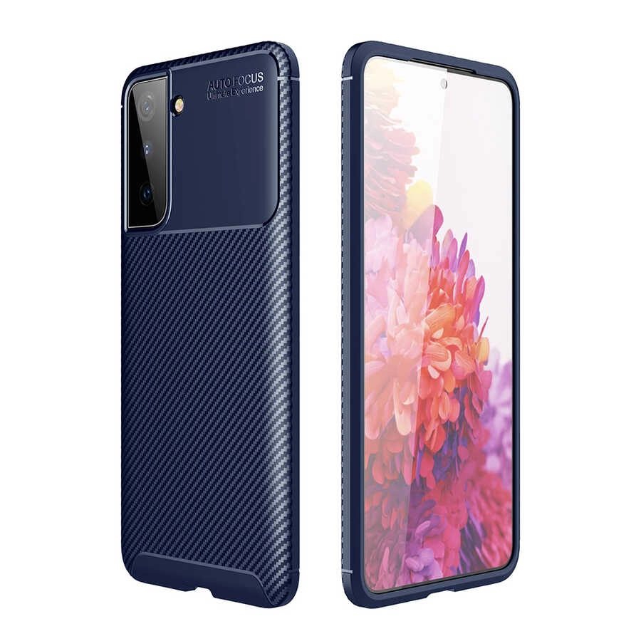 Galaxy Uyumlu S21 Plus Kılıf Zore Negro Silikon Kapak-Lacivert