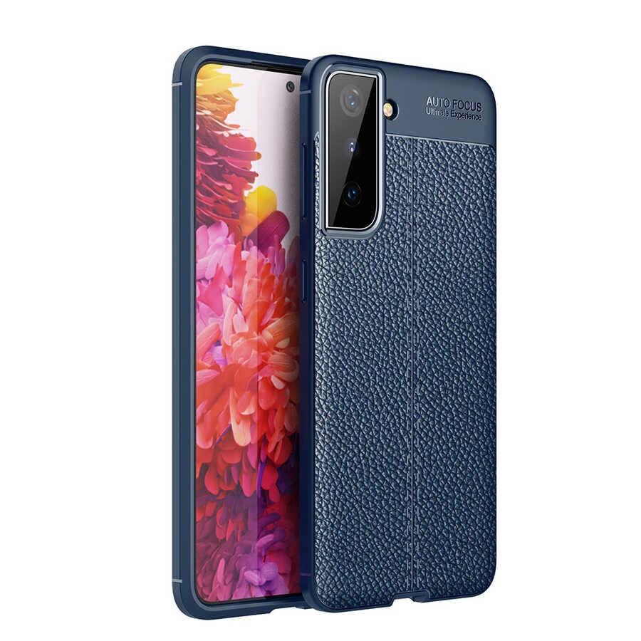 Galaxy Uyumlu S21 Plus Kılıf Zore Niss Silikon Kapak-Lacivert