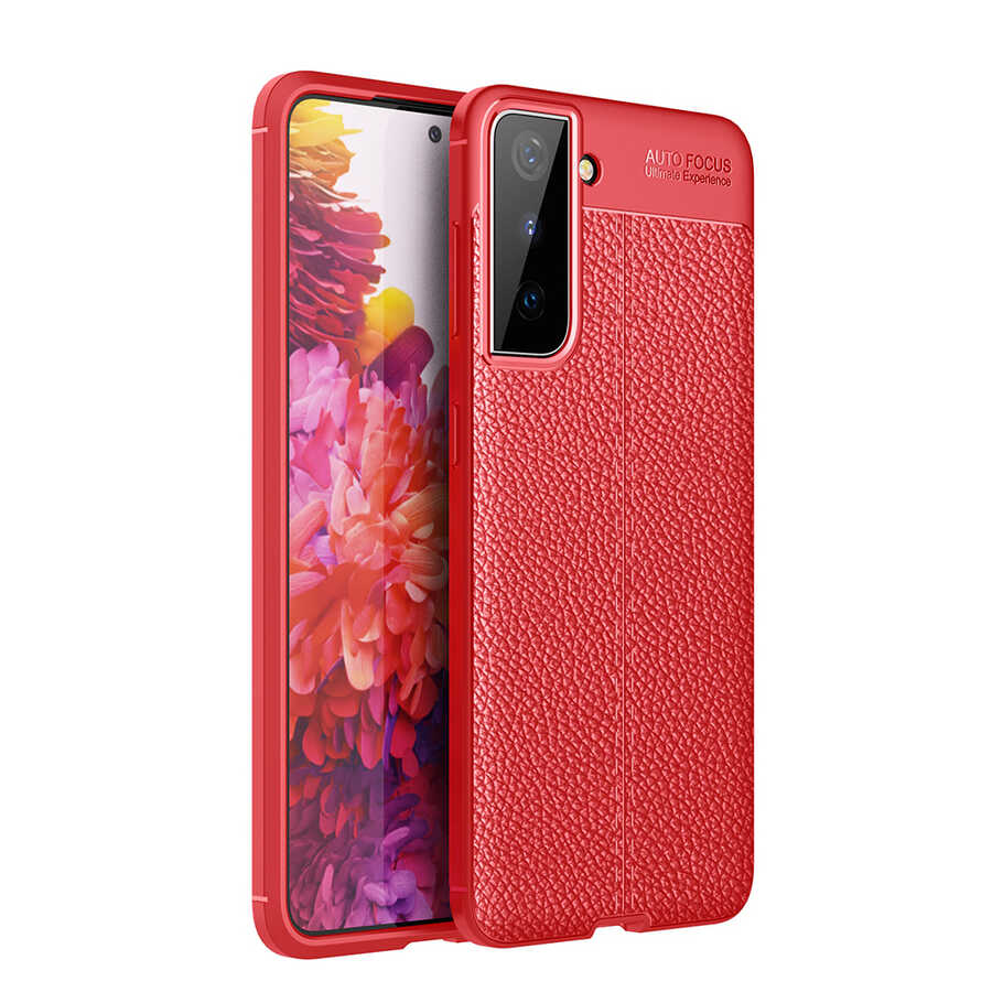 Galaxy Uyumlu S21 Plus Kılıf Zore Niss Silikon Kapak-Kırmızı