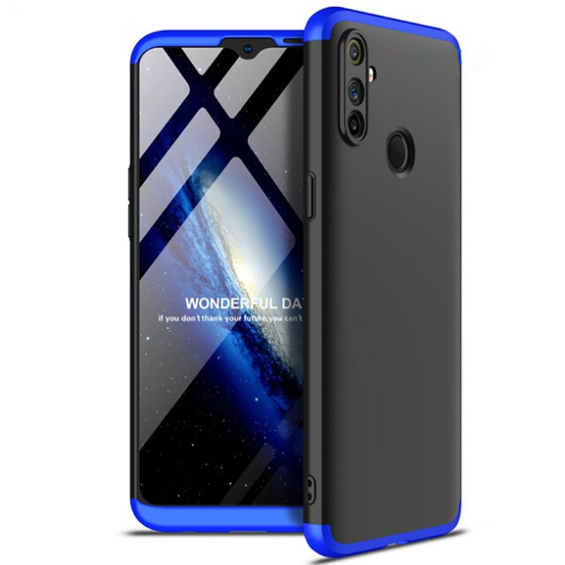 Realme C3 Kılıf Zore Ays Kapak-Siyah-mavi