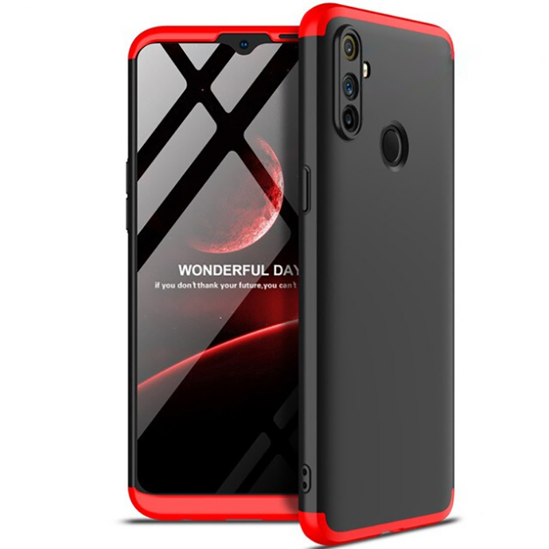 Realme 6İ Kılıf Zore Ays Kapak-Siyah-kırmızı