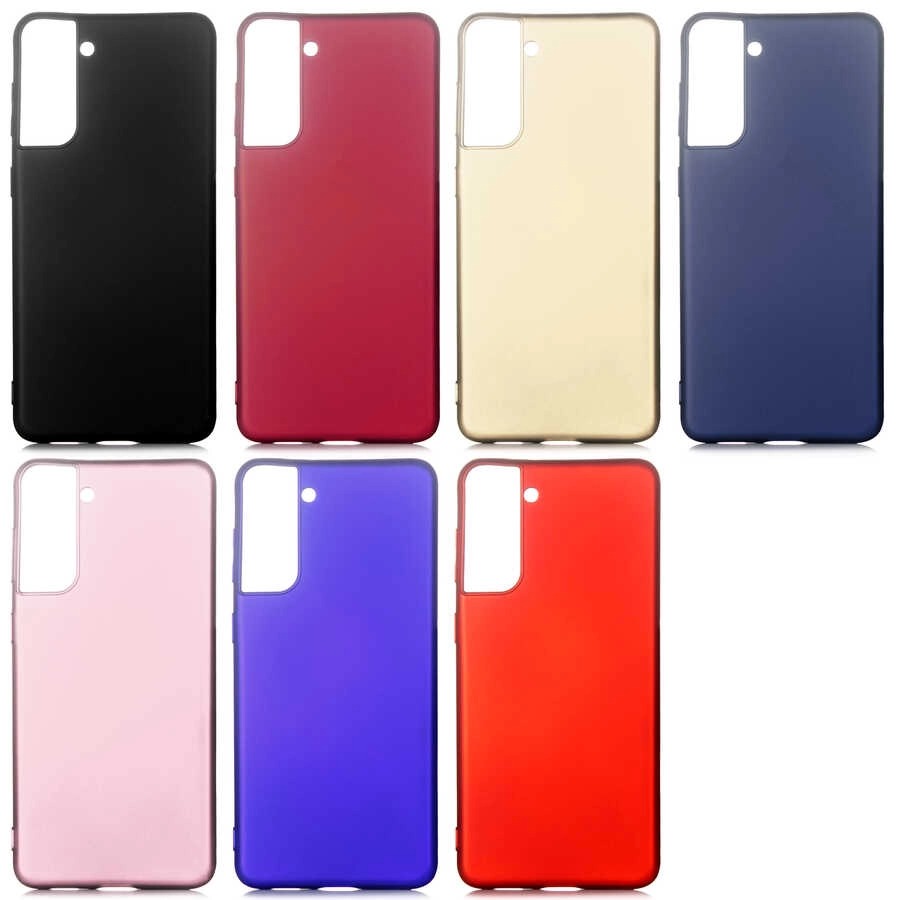 Galaxy Uyumlu S21 Kılıf Zore Premier Silikon Kapak-Kırmızı