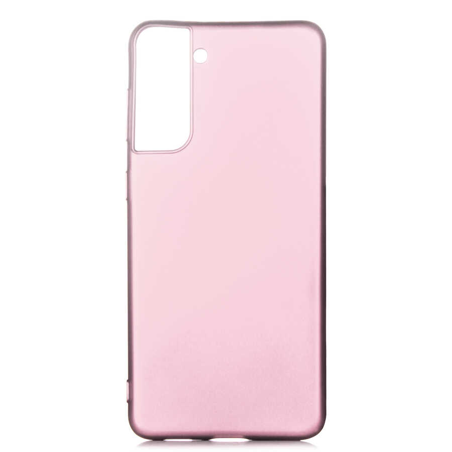 Galaxy Uyumlu S21 Kılıf Zore Premier Silikon Kapak-Rose gold