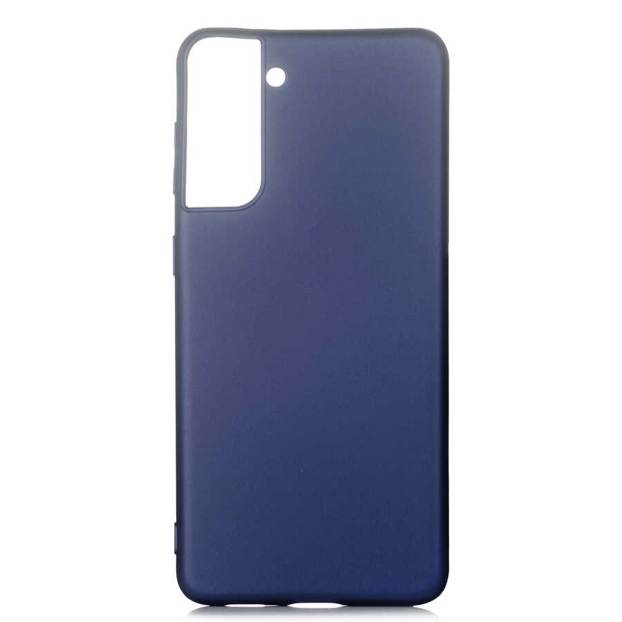 Galaxy Uyumlu S21 Plus Kılıf Zore Premier Silikon Kapak-Lacivert