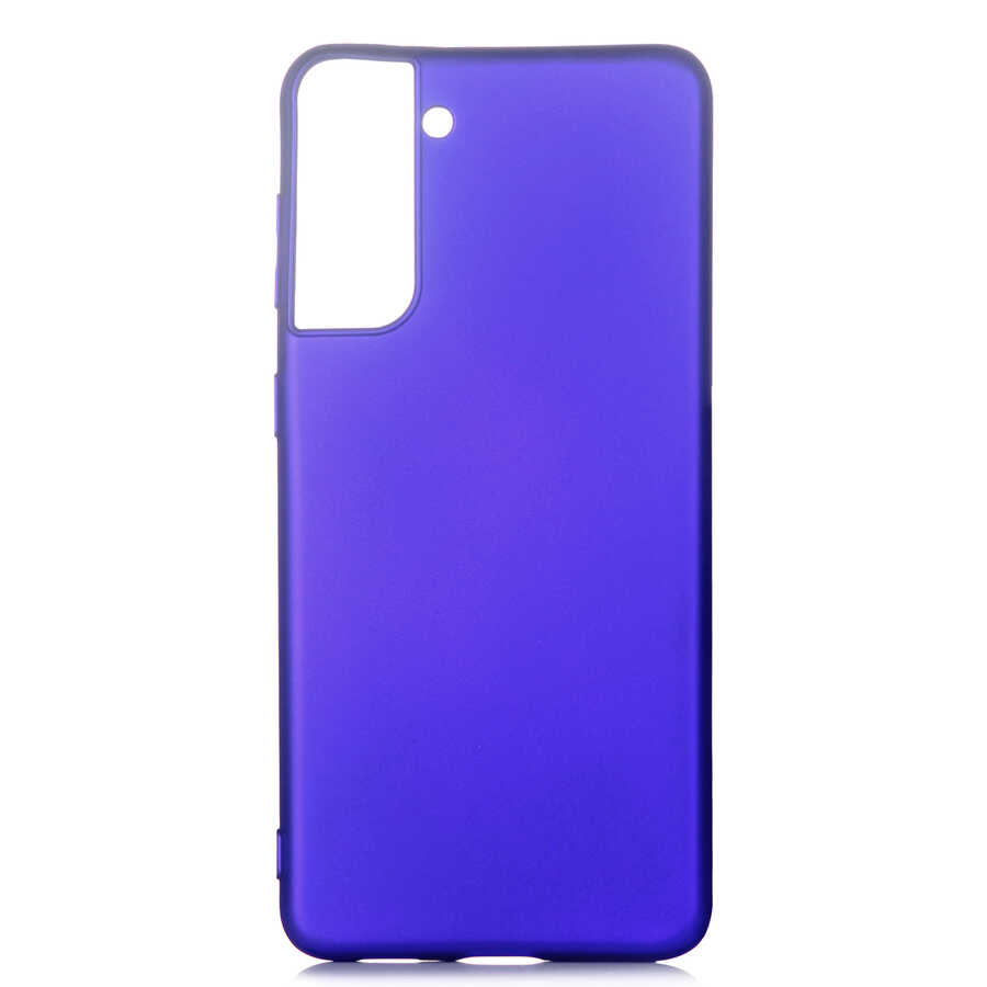 Galaxy Uyumlu S21 Plus Kılıf Zore Premier Silikon Kapak-Saks mavi
