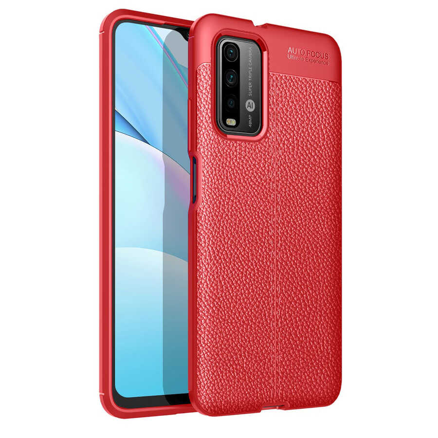 Xiaomi Uyumlu  Redmi Note 9 4G Kılıf Zore Niss Silikon Kapak-Kırmızı