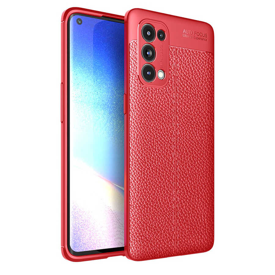 Oppo Reno 5 5G Kılıf Zore Niss Silikon Kapak-Kırmızı