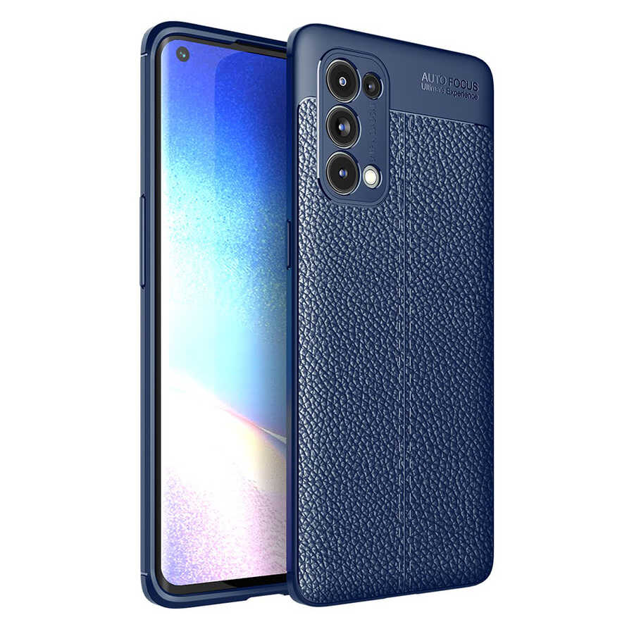 Oppo Reno 5 5G Kılıf Zore Niss Silikon Kapak-Lacivert