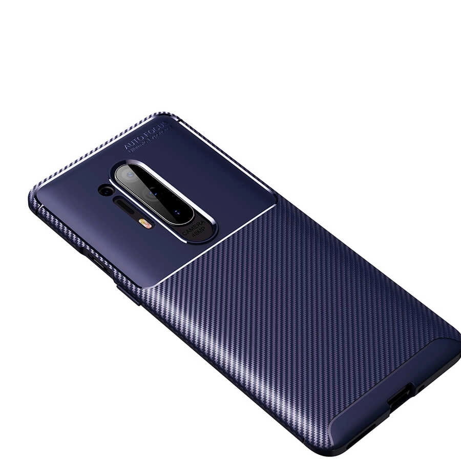 One Plus 8 Pro Kılıf Zore Negro Silikon Kapak-Lacivert