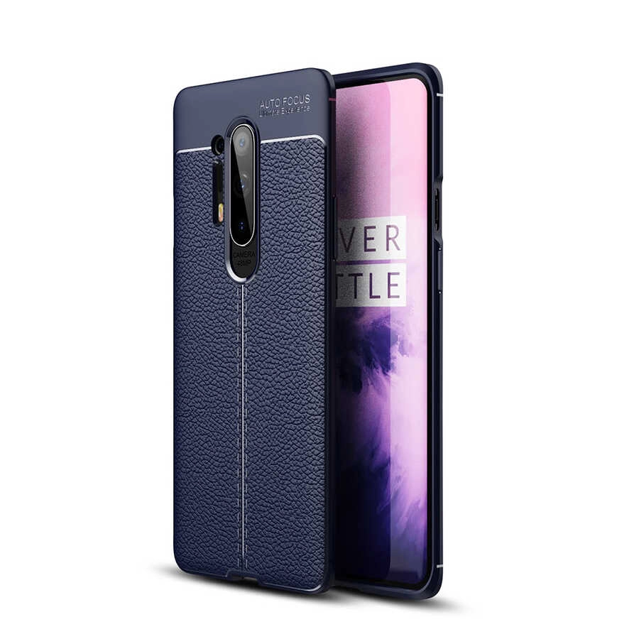 One Plus 8 Pro Kılıf Zore Niss Silikon Kapak-Lacivert