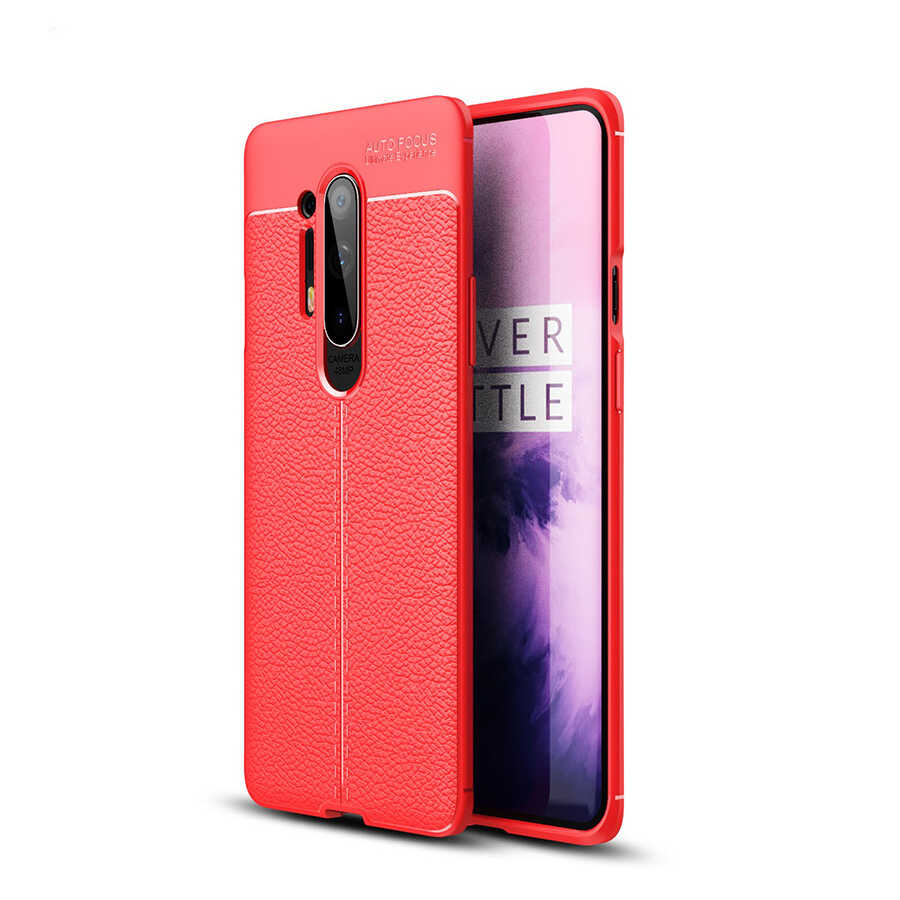One Plus 8 Pro Kılıf Zore Niss Silikon Kapak-Kırmızı